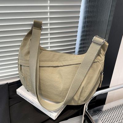 New Fashion Dumpling Bag Large Capacity Crossbody Bag Simple and Versatile Nylon Women's Bag Trendy Lightweight Shoulder Bag