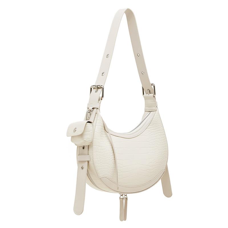 Spring and Summer New Leather Niche Design Crescent Moon Bag, Armpit Bag, High-end Crescent Bag, Commuter Shoulder Messenger Women's Bag