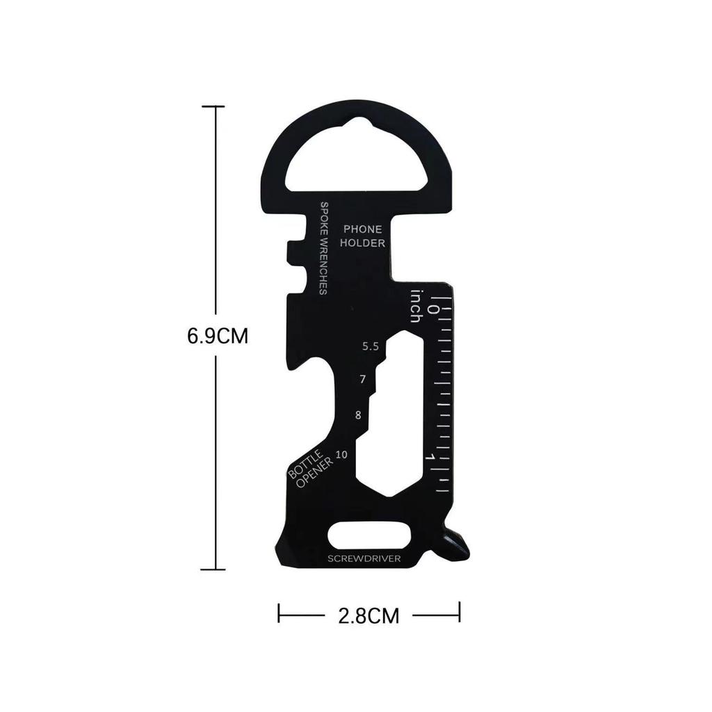 Portable Stainless Steel Keychain Bottle Opener - Outdoor Multifunctional Gift with Laser Engraving