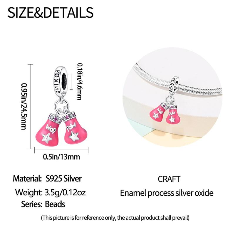 Copper Ahletic Sports Charms Bead Golf Rugby Surfing Tennis Dance Pendants Fit Bracelets Diy Jewelry Making Gift