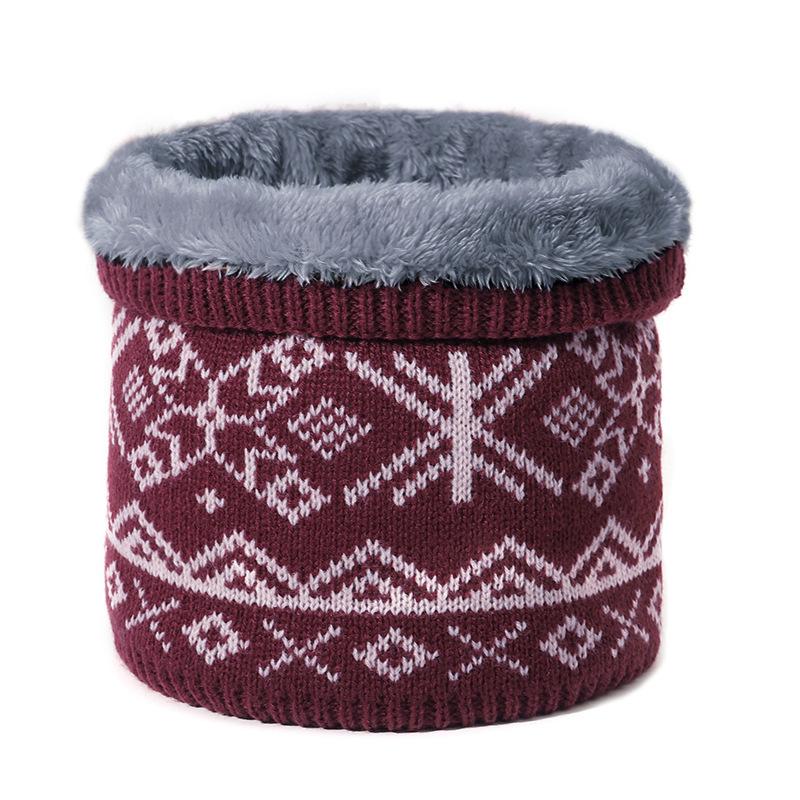 Unisex Winter Scarf Neck Warmer Thickened Fleece Outdoor Cycling Face Mask Versatile Knitted Neck Protection Overhead Scarf