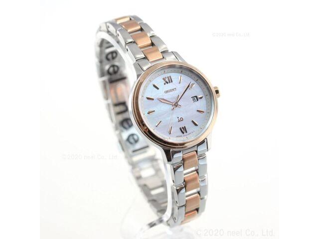 ORIENT iO Natural & Plain RN-WG0415A Solar Watch MOP Dial Silver Gold 27.6mm NEW