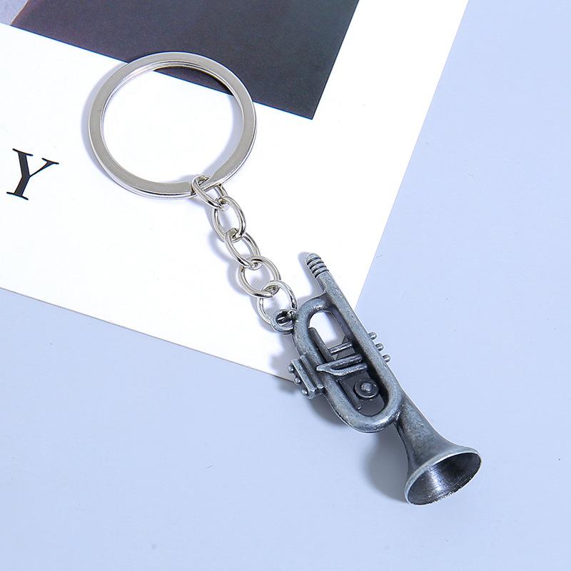 Mini Instrument Saksofon Brelok do Kluczy Samochodowych Mini Instrument Muzyczny Metalowy Brelok Akcesoria Zawieszka do Torby Prezenty na Festiwal Muzyczny