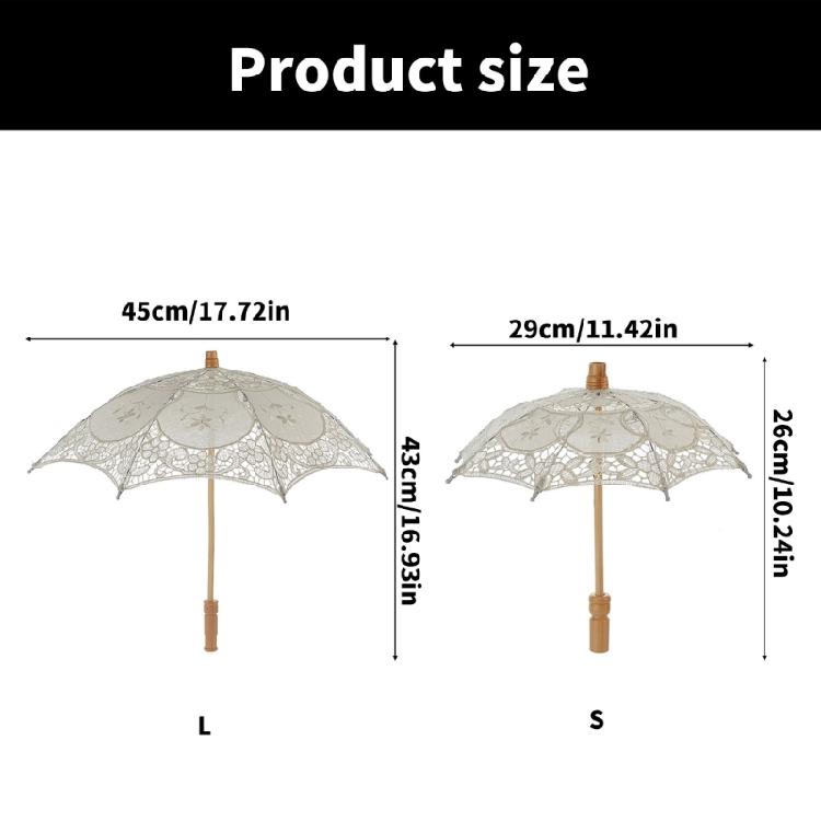 Lace Parasol Elegant Lace Umbrella for Outdoor Party Photo Props Decorative Parasol Lacework Umbrella for Garden