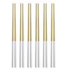 Black Gold Stainless Steel Chinese Chopsticks Non-Slip Reusable Metal Chopstick for Home Food Sticks Tableware Kitchen Tool