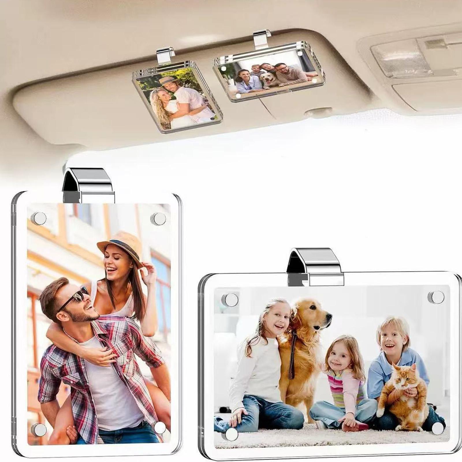 

Car Sun Visor Photo Holder - Magnetic Acrylic Photo Holder For Car Sun Visors One Size
