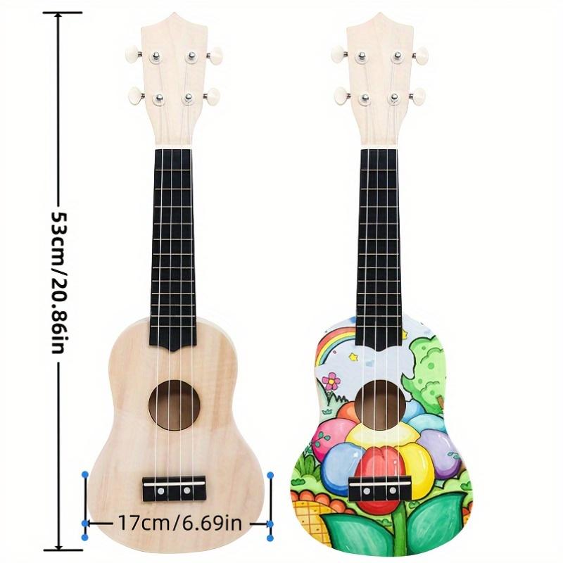 Kit de ukulele de bricolaj - 1 buc. Construieste-ti propriul kit de chitara cu panouri din lemn laminat si spate, cadou pentru decorarea dormitorului si cadouri de sarbatori