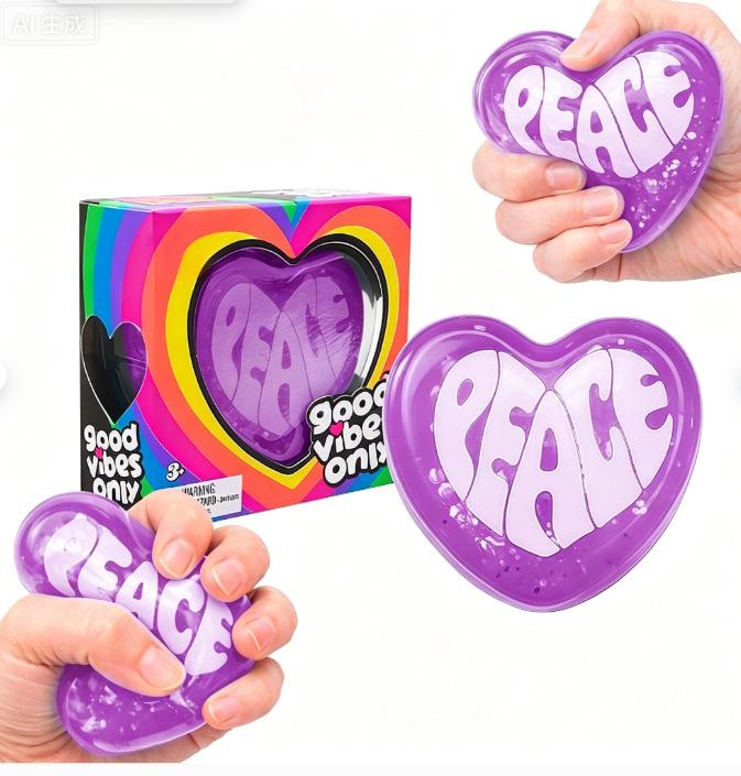 Teenie Sparkle Hearts - Mini Sparkling Heart Stress Relief Toy, Valentine's Day Limited Edition