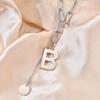 Simple Fashion Double Layer Heart Clavicle Necklace: Hip Hop Style Stainless Steel Geometric Pendant