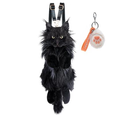 Brinquedo de Pelúcia de Gato Realista Chongker - Mochila de Gato Realista, Feito à Mão, Animal de Estimação Gato de Pelúcia, Aparência Adorável, Capacidade Adequada, Ótimo Acessório