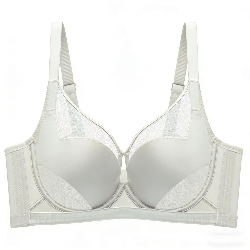 2026 Satin Seamless Breathable Mesh Lift Bra