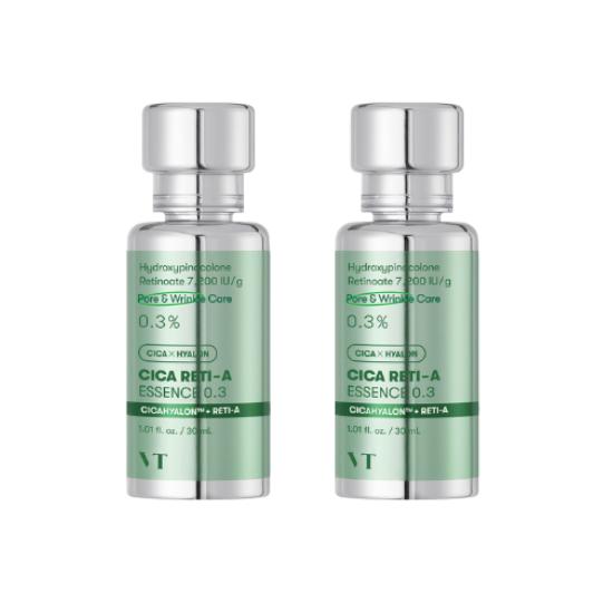 

VT Cosmetics Cica Reti-A Essence 0.3 Retinol Serum Skin Repair & Anti-Aging 30ml x 2pcs