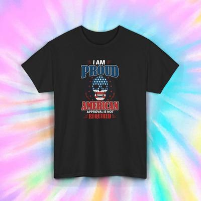 Proud American T-Shirt | Patriotic Skull Design | USA Pride Tee Gift