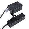Dual Layer Desk Clamp Power Strip 12A 1500W 13 AC Outlets 2 USB A 2 USB C Ports Edges Mount Power Strip with 2m Cord