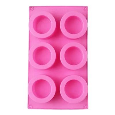 Kitchen Baking Cake Decor 6 Holes Silicone Cake Mold Cup Mould Bakeware Pastry Cupcake Moulds Kitchen Accessories Color Random