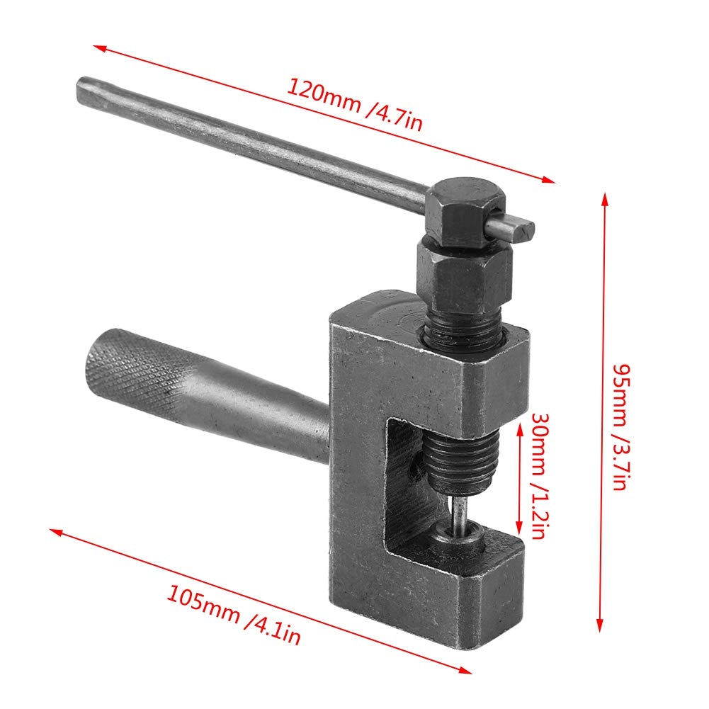 Qiilu Bicycle Motorcycle Chain Cutter Motorcycle Chain Breaker Alloy Steel High Strength Durable Durable Free 420/428/520/525/528/530 Chain Cutting