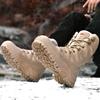 Plush Tactical Combat Boots Winter Snow Boots Hiking Sneakers Warm Work Tactical Shoes High-top Outdoor Tactical Boots