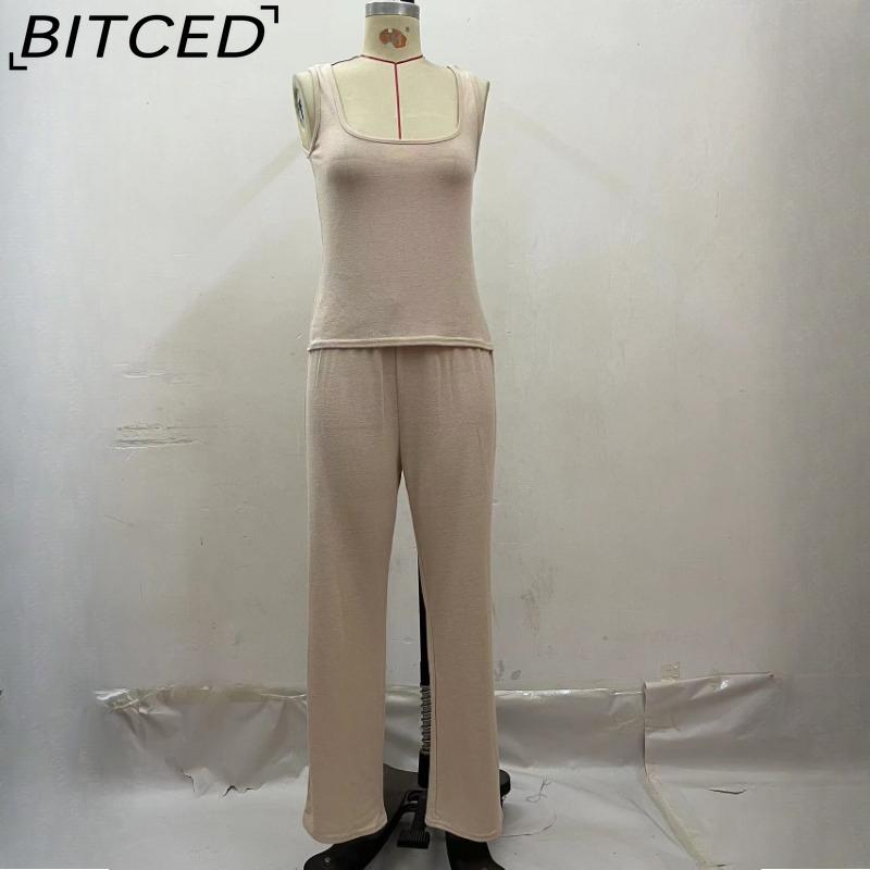 BITCED Knitted Three-piece Summer Women's Coat, Vest and Trousers Set