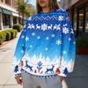 Women's Trendy Christmas Graphic Crewneck Sweatshirt Lightweight Casual Pullover Top for Holiday