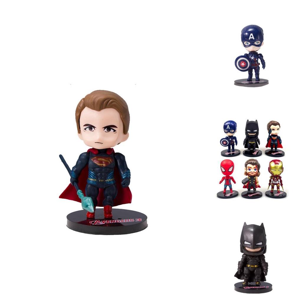 Pvc Avengers Birthday Cake Decoration Toys Featuring Iron Man And Captain America Perfect For Kids' Parties