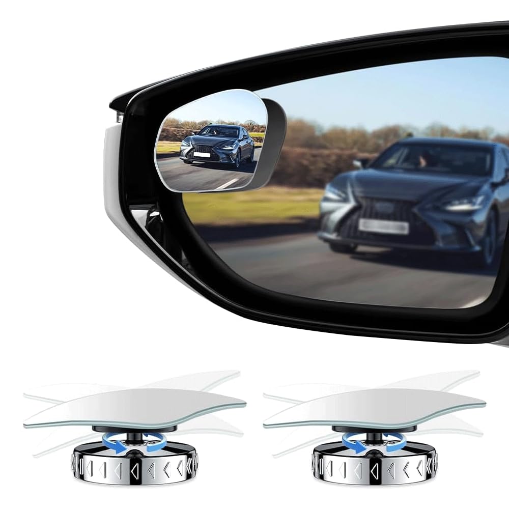 

Car Auxiliary Mirror, Set of 2, Suction Cup Type, Blind Spot Mirror, 360 Degree