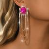 French style romantic high-quality temperament atmospheric U-shaped hollow water droplet earrings ear accessories