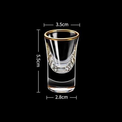 Shangqi Goldrand Glas Schnapsgläser Set