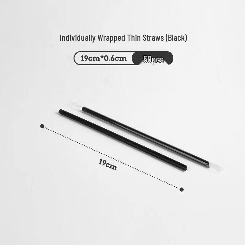 Individually Wrapped Disposable Plastic Straws for Boba, Milk Tea, Coffee, Juice – Thick & Thin Options with Pointed Tip, Ideal for Commercial Use Standard