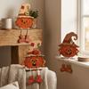 3Pcs Vintage Pumpkin-Shaped Wooden Ornaments 2D Flat Face Pumpkin Display Decor  Holiday Gifts
