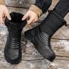 Herren Schneestiefel Outdoor Bequem Fleecegefüttert Warm Herren Outdoor Wanderschuhe für Herren Stiefel Mit Kurzem Plüsch Herrenstiefel