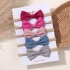 5/6Pcs Girls Solid Color Bowknot Headband For Baby Kids Grograin Ribbon Headwear Hair Bands Infant Hair Accessories