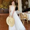 French Gentle Purple Neck Sleeveless Dress Women's Summer Seaside Vacation Design Sense Backless Beautiful Skirt