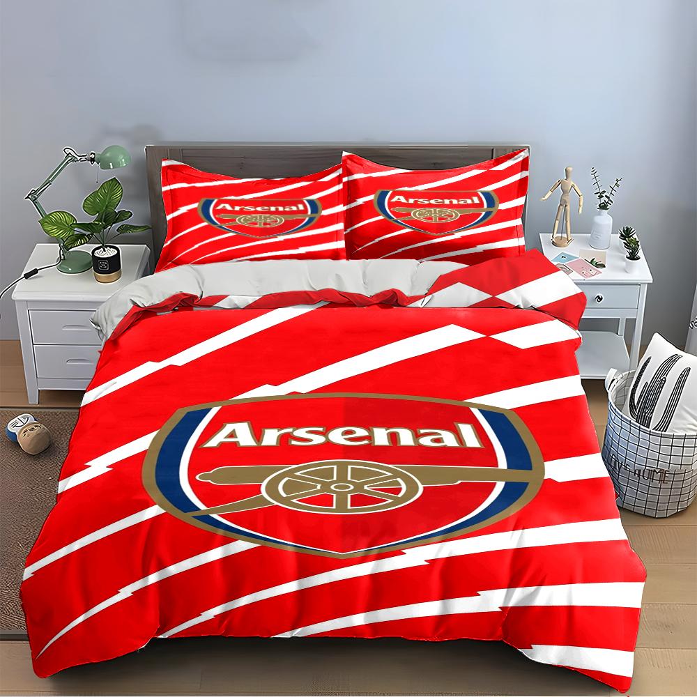 Set Biancheria da Letto Logo Arsenal Set Biancheria da Letto (1 copripiumino, 2 federe, piumino non incluso)