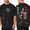 Sieben Todsünden Oversized T-Shirt Rundhals Baumwolle Herren Damen Y2k Streetwear Kurzarm Lässig Locker Hip Hop Weiblich Männlich Kleidung