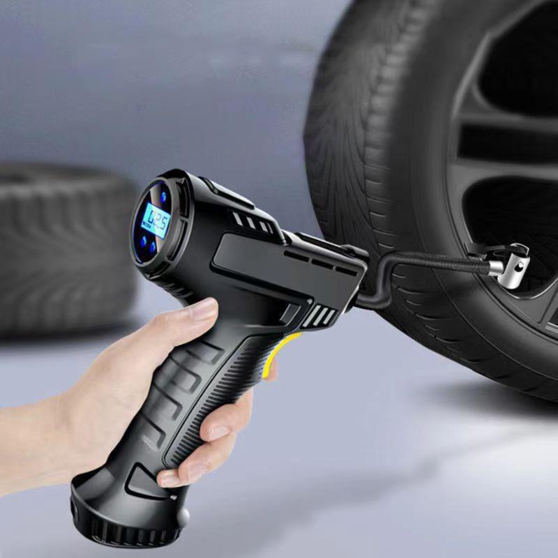 

1 компл. интеллектуальный автомобильный надувной насос, портативный автомобильный насос с беспроводной зарядкой, ручной небольшой насос, цифровой насос для накачивания шин для автомобилей, велосипедов и мячей