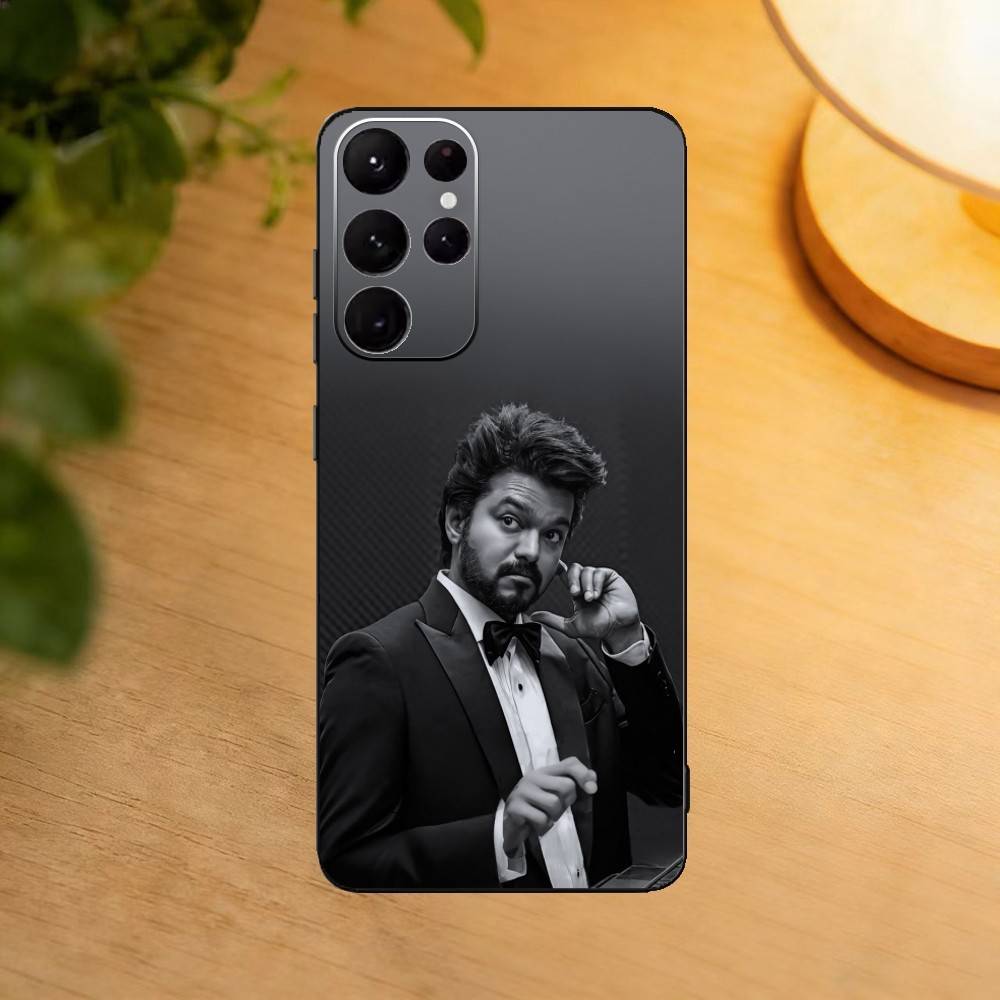 Thalapathy Vijay India phone Case For Samsung S25,24,21,22,23,30,Ultra,20,Plus,Fe,Lite,Note Soft Black Cover