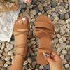 Women Slippers Anti Slip Simple Flat Sandals Cross Strap Beachwear Shoes Beach Comfortable Slippers Summer Slides Women