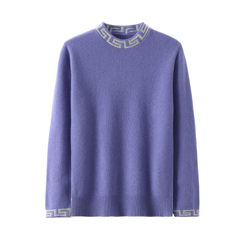 Autumn And Winter Pure Wool Sweaters, Men'S Casual Thickened Sweaters, Plus Size, Loose And Versatile Knitted Cashmere Sweaters For Men
