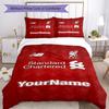 Liverpool İsminizi Kişiselleştirin Nevresim Takımı Nefes Alabilen Yorgan Kılıfı Yastık Kılıfları ile Ev Dekorasyonu Doğum Günü Hediyesi