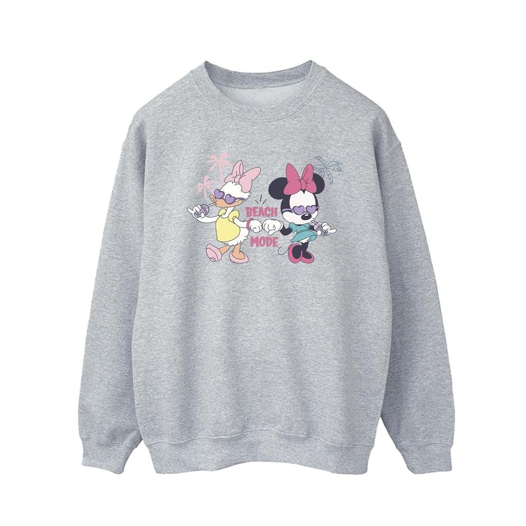 Disney Mens Minnie Daisy Beach Mode Sweatshirt