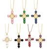 Elegant Virgin Mary Crosses Pendant Necklace Adornment with Sparkling Rhinestones for Wedding and Everyday Wear