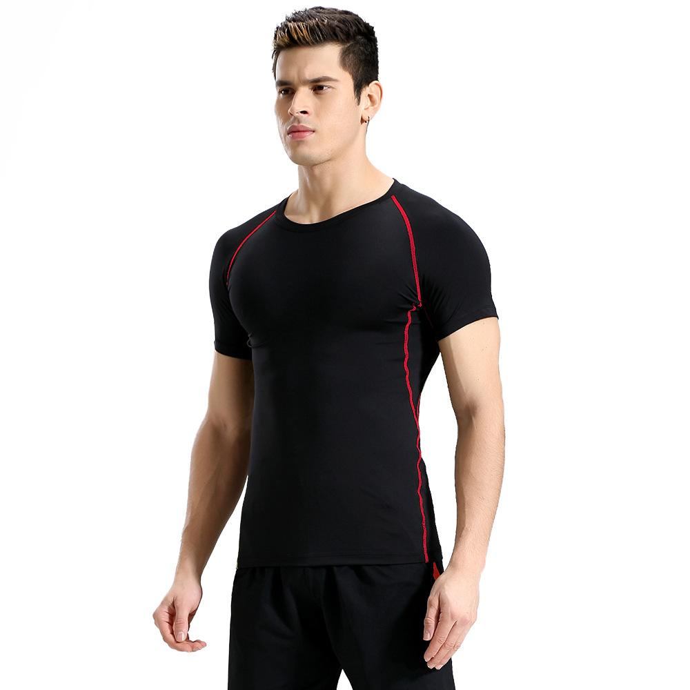 Men s Athletic T Shirt Quick Dry Short Sleeve Gym Workout Running Fitness Base Layer Tops M