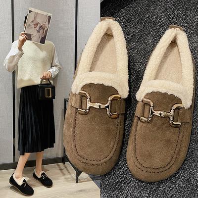 Sapatos femininos de couro legítimo, calçados baixos, novos, quentes, de couro legítimo, com cadarço, para outono e inverno