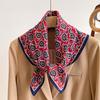 Orange Cashew Flower Cotton and Linen Hair Scarf  Small Square Scarf  Women's Thin Scarf  Linen Headscarf  Versatile Shirt