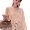 Elegant Crochet Lace Long Sleeve Layering Top for Women - Spring 2026