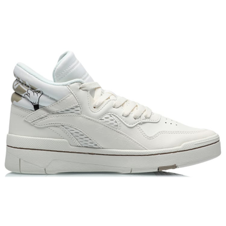 Disney x Li Ning Superwave Mid Textile, Synthetic Leather Coverage Thermal Slip Resistant Mid top Skateboard Shoes AGCQ204-1