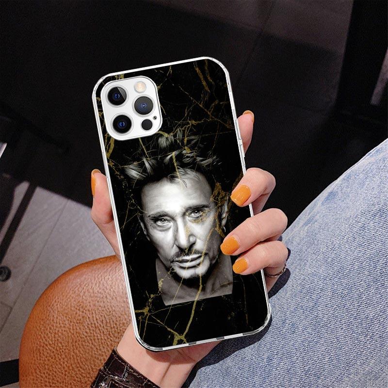Johnny Hallyday Music Phone Case For iPhone 17 Air 16 Pro Max 16E 15 + 14 Plus 11 12 13 Mini 7 8 SE Gift Print Cover Fundas 17 A