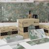 Marble-Style Waterproof Foam Wall Tile Stickers for Bathroom and Kitchen