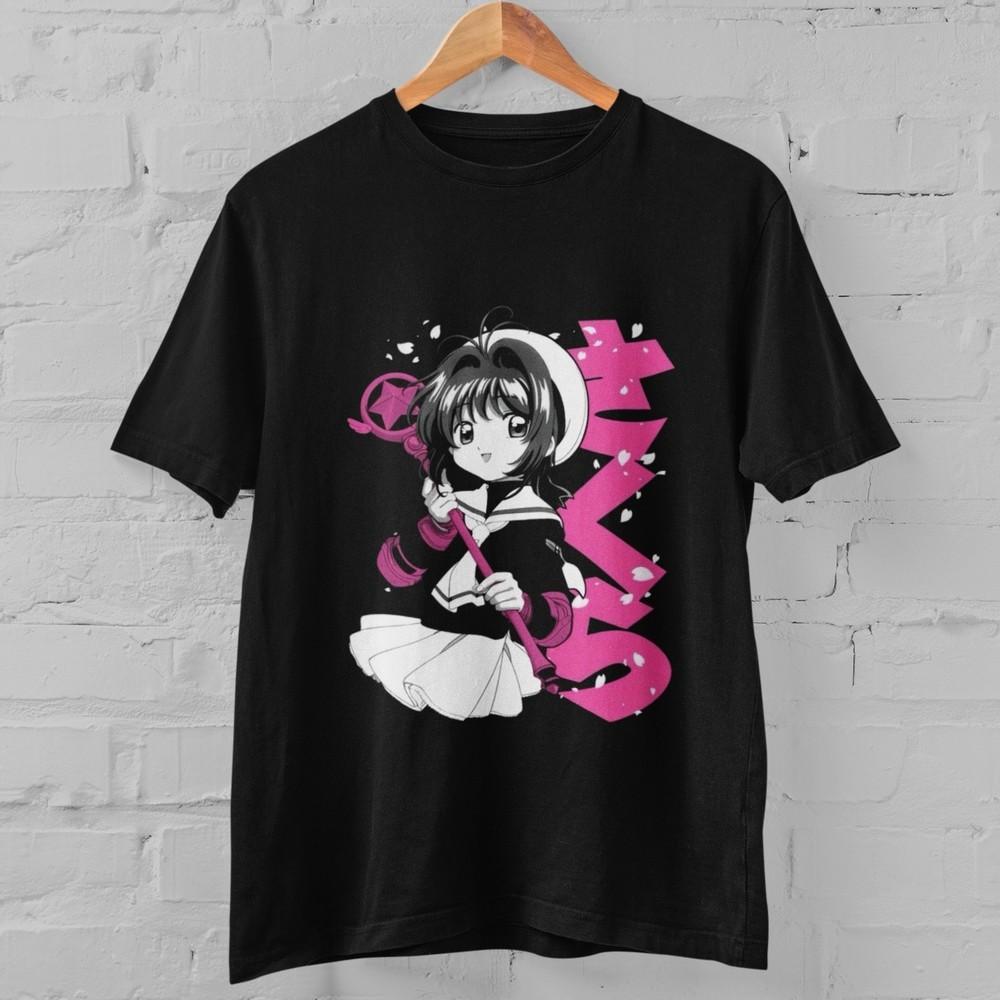 

Cardcaptor Sakura Anime T Shirt Cute Magic Girl Graphic Japanese Manga Style Top 3XL