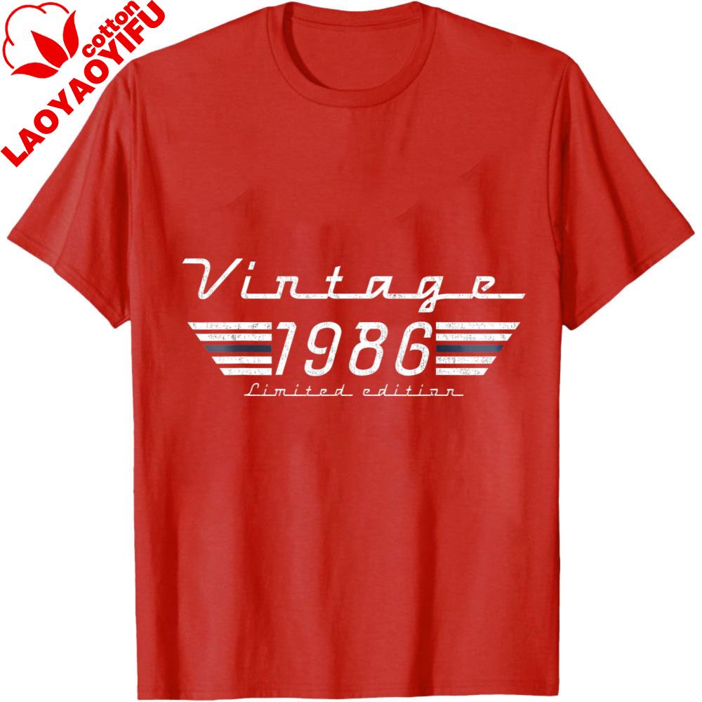 Vintage 1986 Limited Edition Summer Unisex TShirt Classic Design Printed Shirt 40th Anniversary Celebration Tee Birthday Gift Tops S